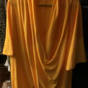 Vibrant Yellow Drape Top